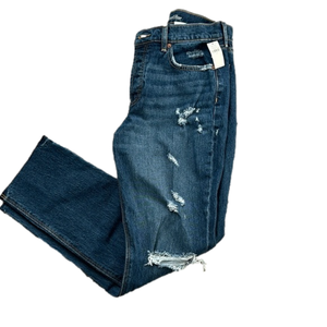 Old Navy High Rise Slouchy Straight Distressed Jeans • Women Size 4